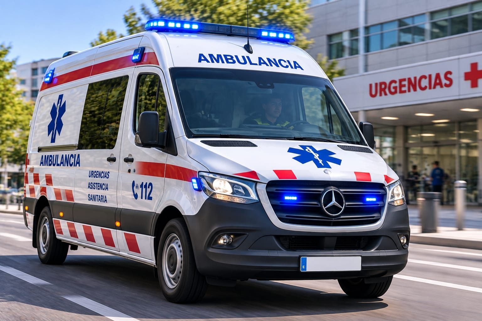 Ambulancia de asistencia sanitaria en servicio