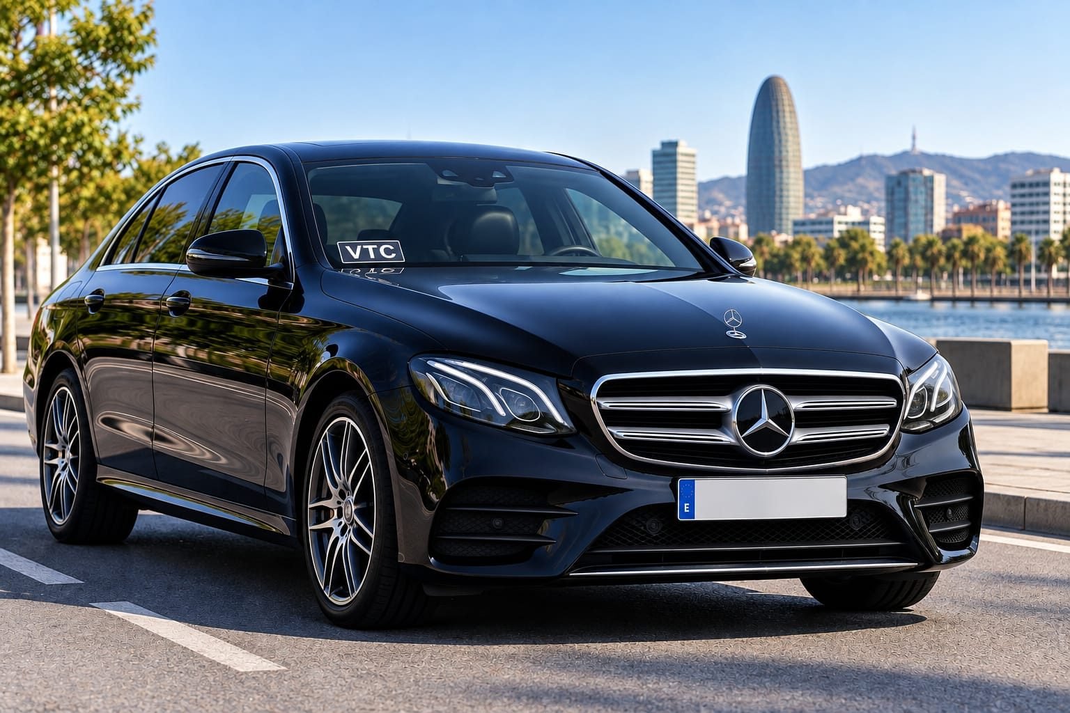 Vehiculo VTC Mercedes de la flota